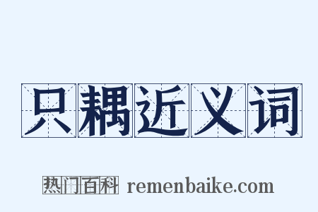 只耦近义词是什么意思的图片